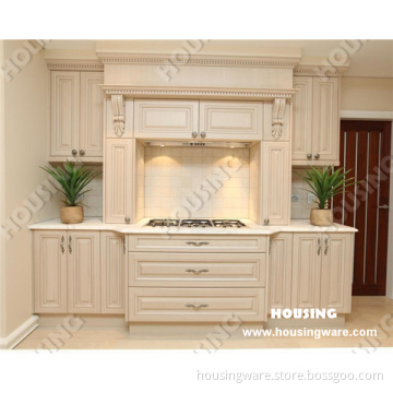 Solid Wood Kitchen in One Straight Design, Hot Product